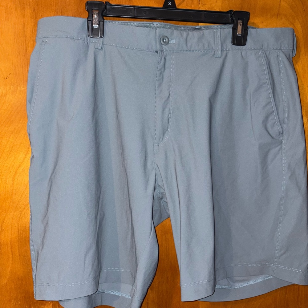 Greg Norman Collection Light Blue Performance Flat-Front Shorts